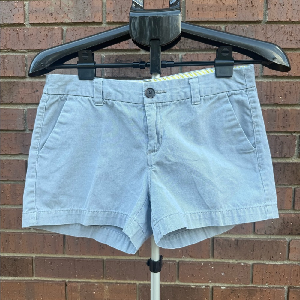 Merona Women's Size 2 Solid Gray Blue Shorts Chino 3" Inseam Short Summer